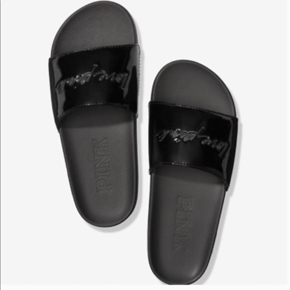 SOLD! Victoria's Secret Pink Single Strap Slides - Picture 1 of 7
